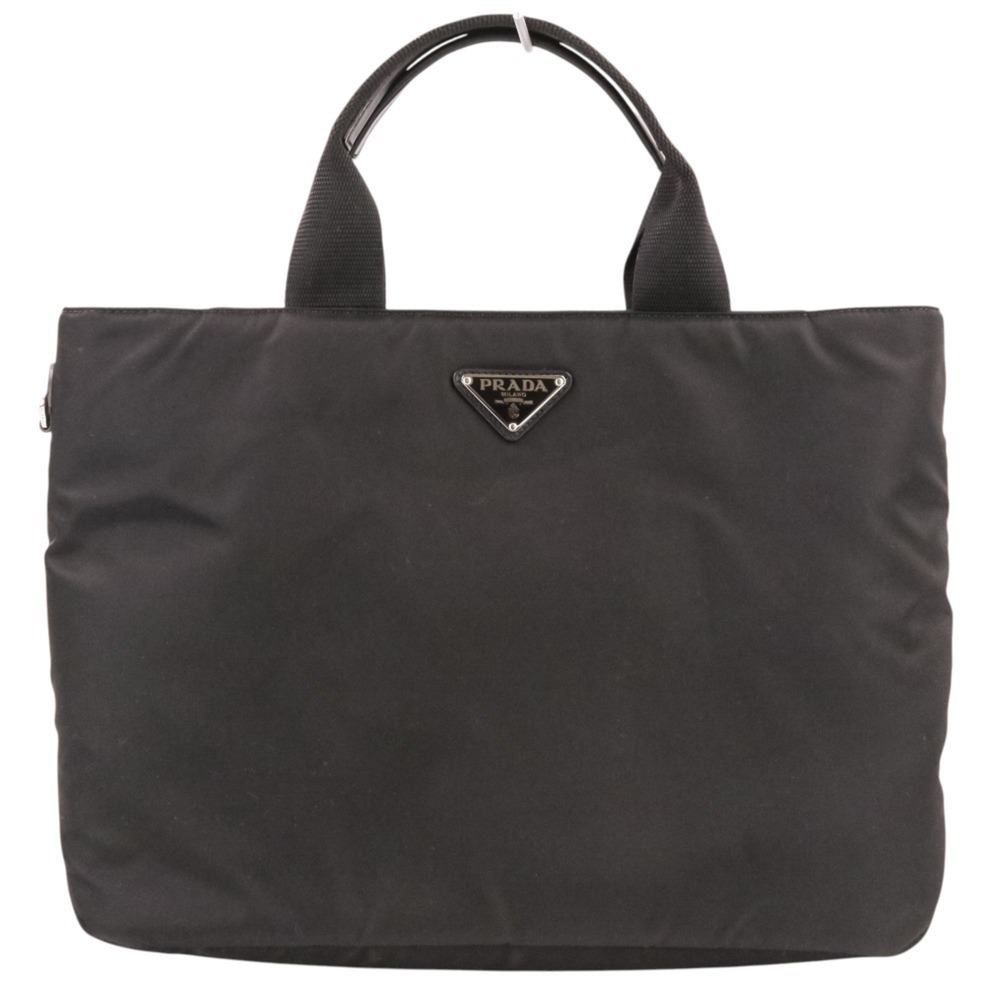 PRADA Re-Nylon Handbag Pouch Shoulder Strap Triangle Logo 2-Way Bag 1BG867 Bl...